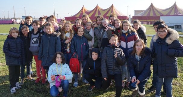 Les 6C à Nantes pour assister au spectacle du cirque Medrano